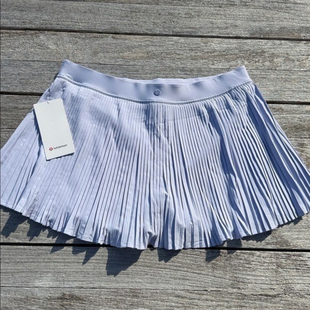 Lululemon Varsity High-Rise Pleated Tennis Skirt Serene Blue size 14 nwt